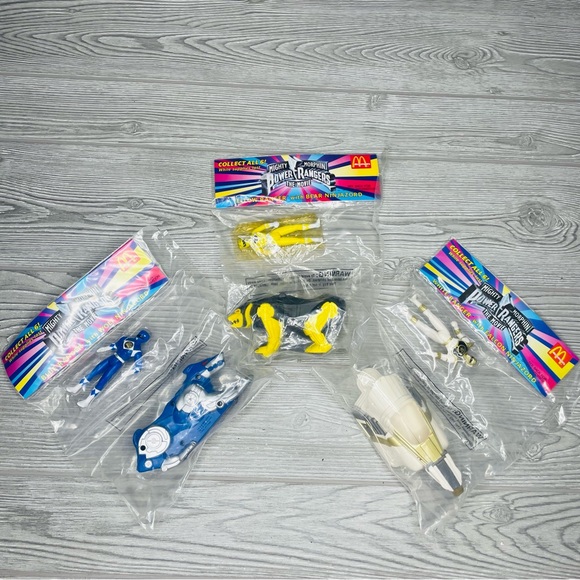 1995 McDonald's Mighty Morphin Power Rangers The Movie set of 3 figurines sealed - Picture 2 of 9